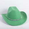 Beliebte europäische und amerikanische Mode OL-Stil einfarbiger Cowboyhut Herren und Damen High-End Zylinder Jazzhut Filzhut