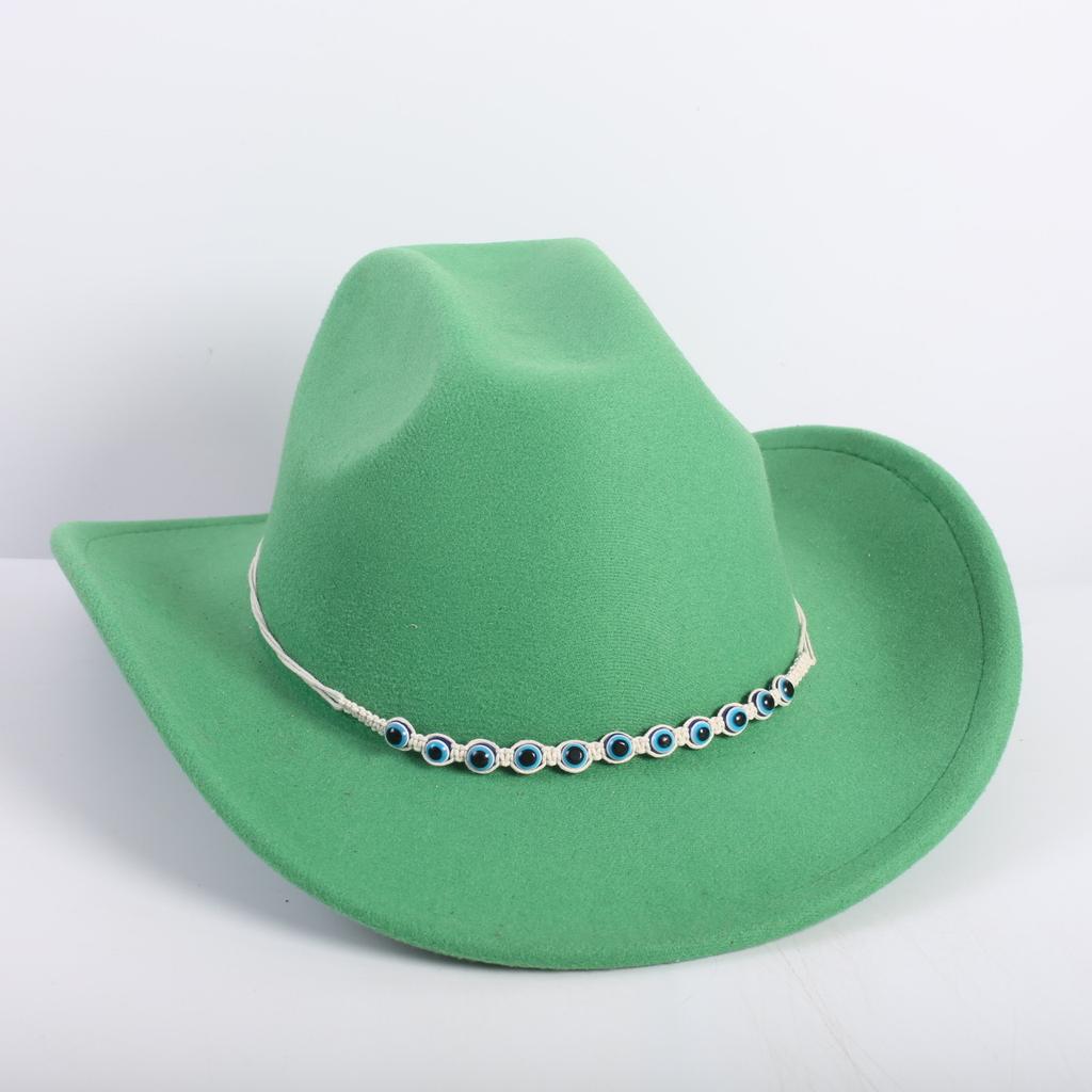 Beliebte europäische und amerikanische Mode OL-Stil einfarbiger Cowboyhut Herren und Damen High-End Zylinder Jazzhut Filzhut
