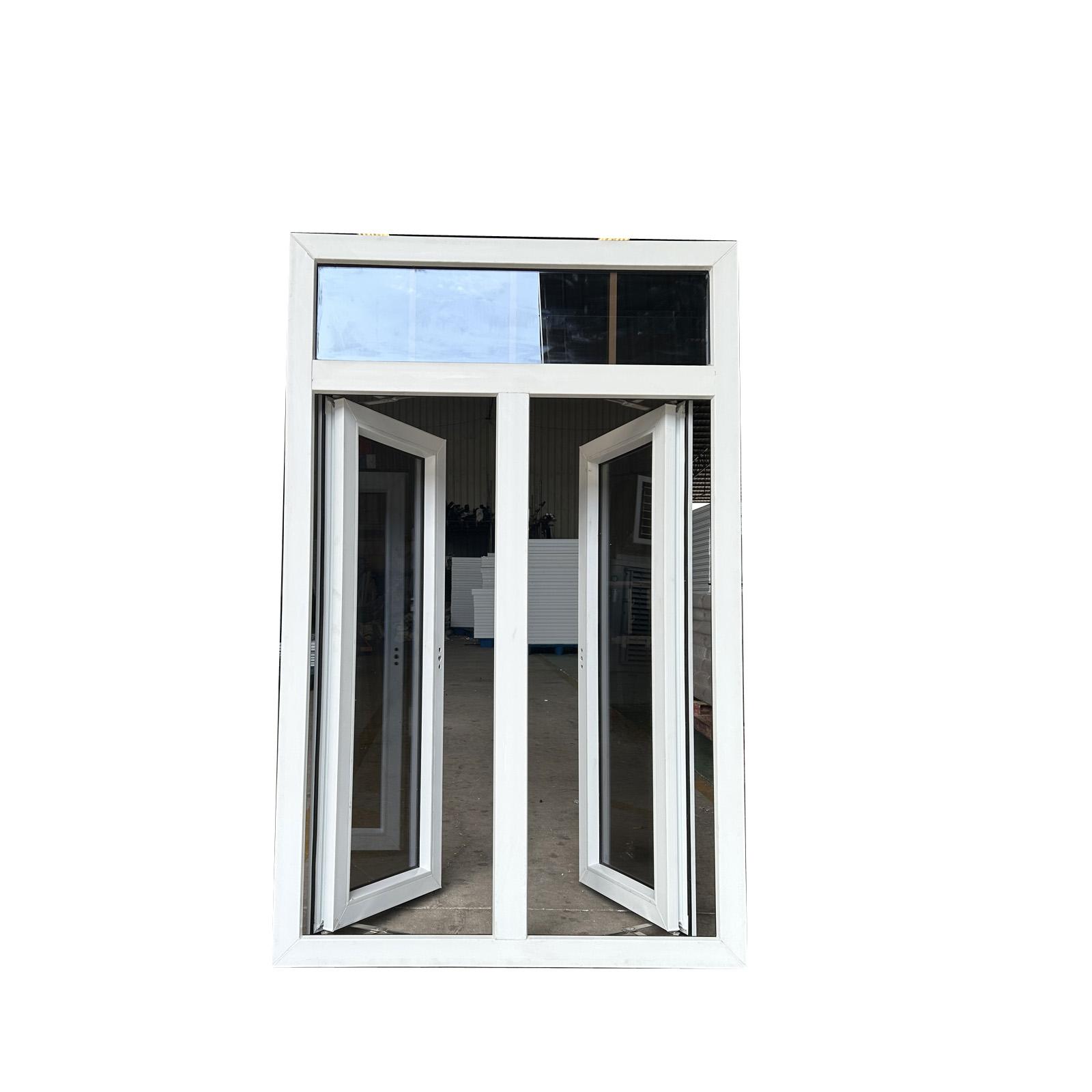 Modern Design White Upvc Pvc Double Panel Casement Opening French Windows for House белый