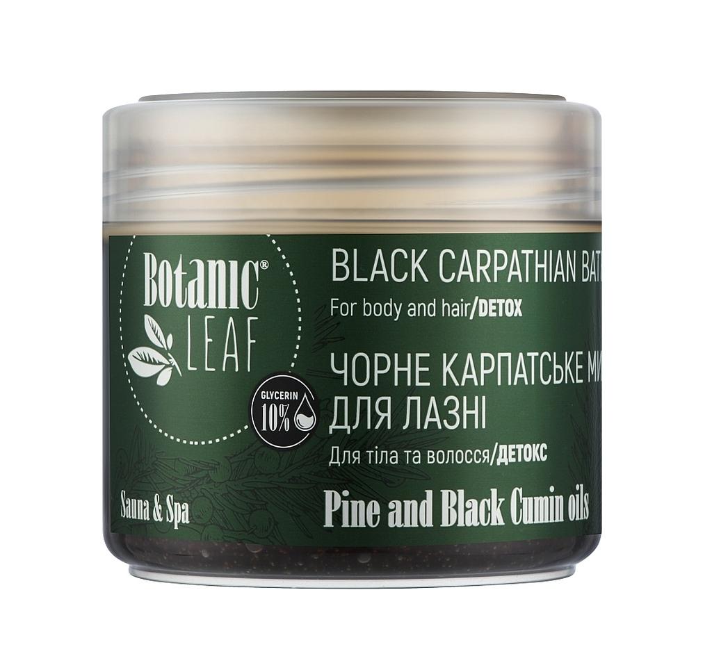 Мыло черное карпатское для бани Botanic Leaf 300 мл