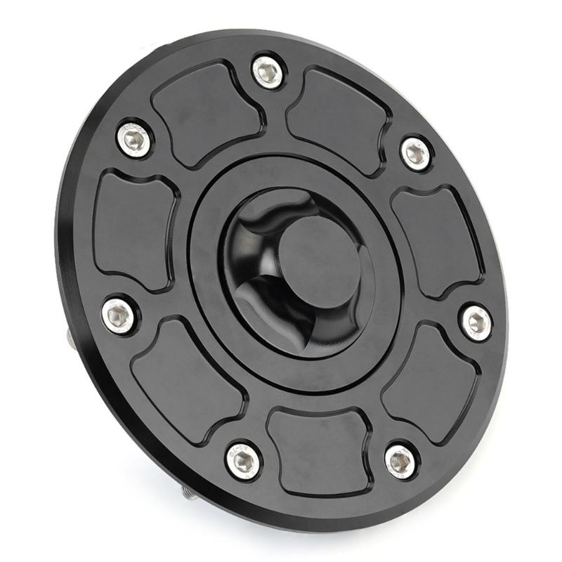 7 Hole Fuel Gas Oil Tanks Cover for ZX6R Motorcycle Bikes Superior Durability Aluminum Waterproof Secure Locking Systems