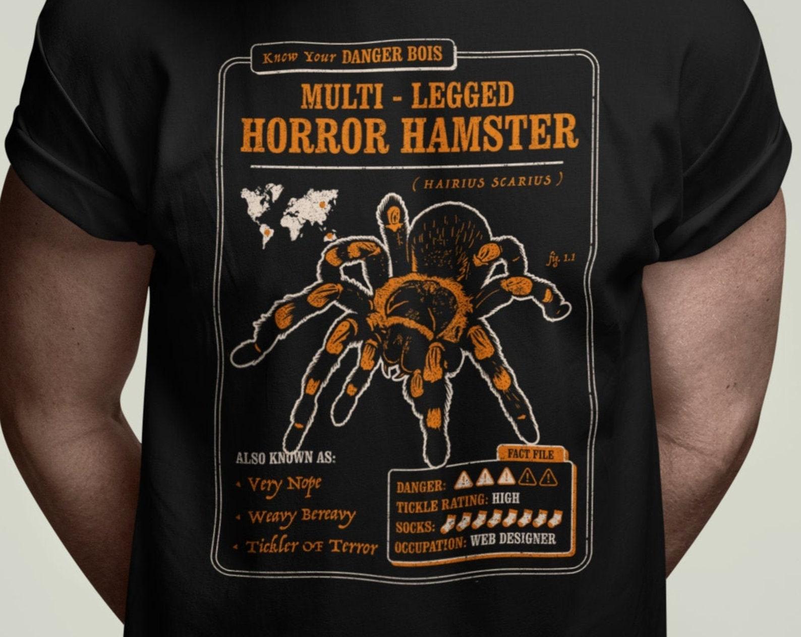 Multi-Legged Horror Hamster T-Shirt – Funny Spider Anatomy Tee L