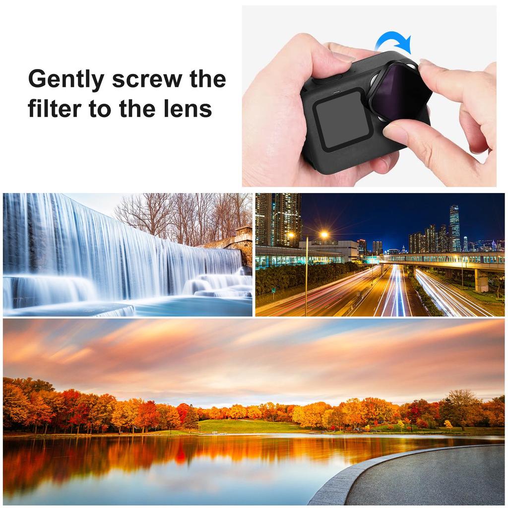 PULUZ Fat Cow Filter UV CPL Polarizer Lens for GoPro Hero 13/12 Mini