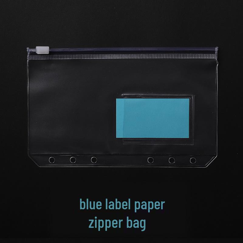 A5/A6 Multi-spec Transparent 6-Hole Zipper Loose-Leaf Notebook & Ticket Planner PVC Storage Bag