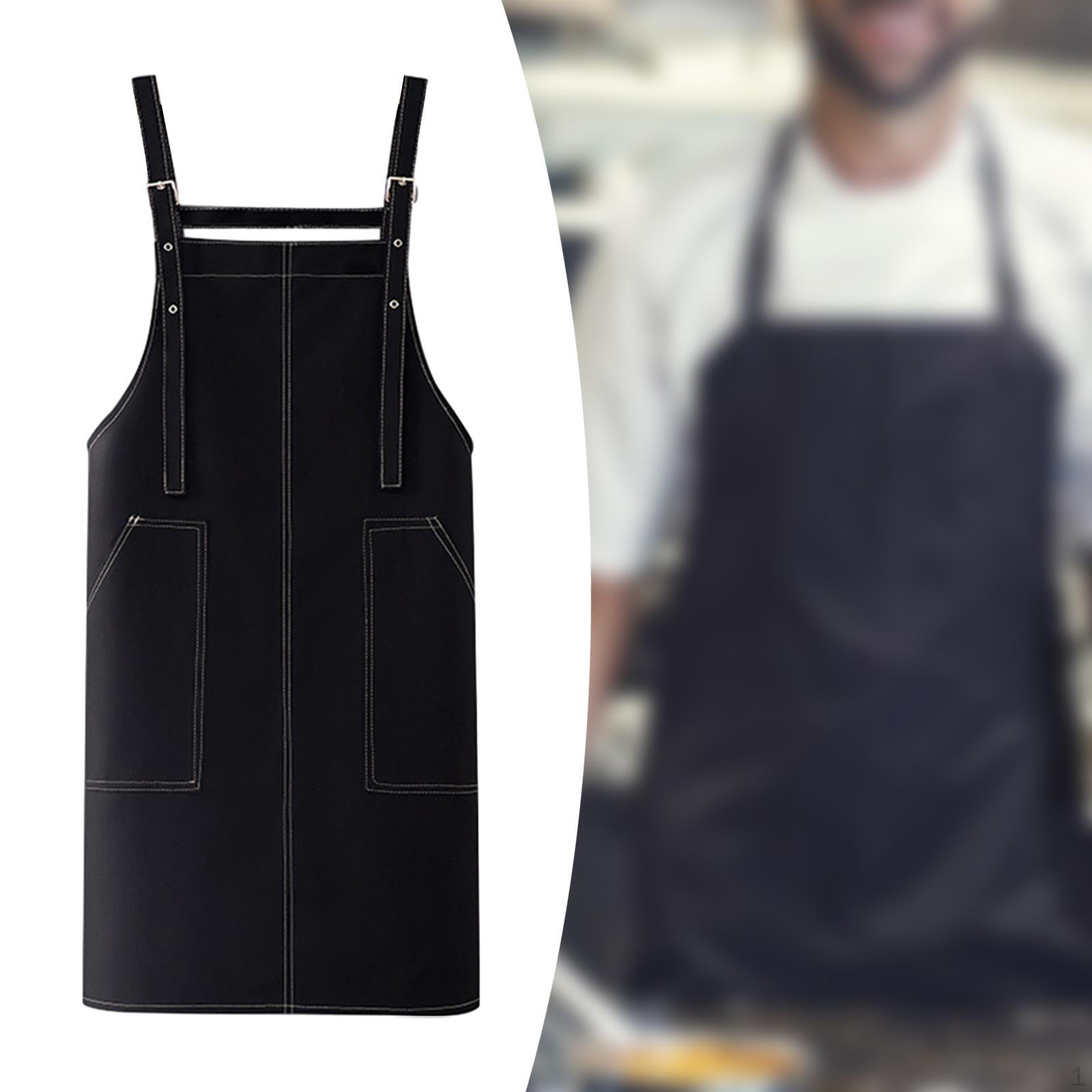 

Bib Apron Chef Kitchen Cooking Baking for Restaurant Uniform чорний