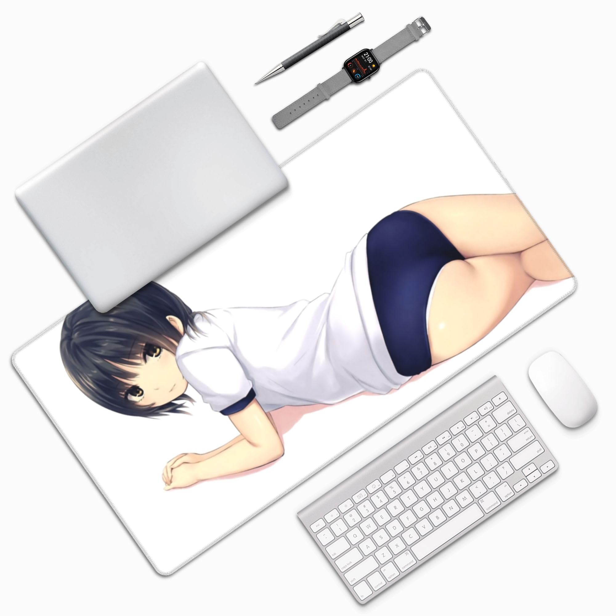 

ZHIBUJIANG Gaming Mouse Large Mouse Compatible with Keyboards and Blue Pad, Pad, Laptops, (Coffee Kizoku)