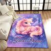 1PC Custom Name Magical Unicorn Fantasy Theme Floor Mat Ideal for Living Room, Game Rooms, Office, Bedroom,Floor Mat Playful Design