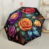 Spring Flowers And Ladybugs Automatic Umbrella Retractable Design with 8-Rib Durability Lightweight Perfect for Outdoor Adventures Fashion Lovers