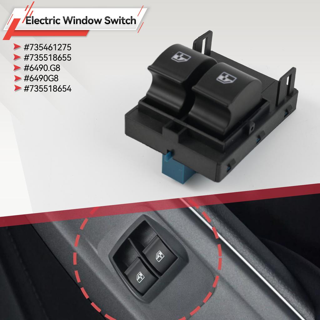 Car Power Window Control Switch Button 735461275 For Peugeot Bipper Tepee Citroen Nemo Fiat Fiorino FT91954 662424 WS228 6490.G8