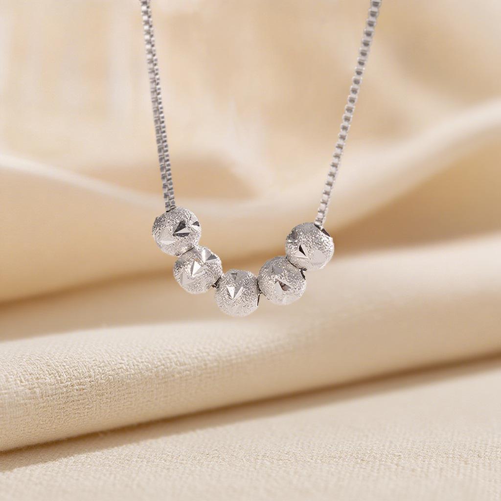 Elegant Light Luxury Zircon Necklace for Women - Gold-Plated, Simple Clavicle Chain