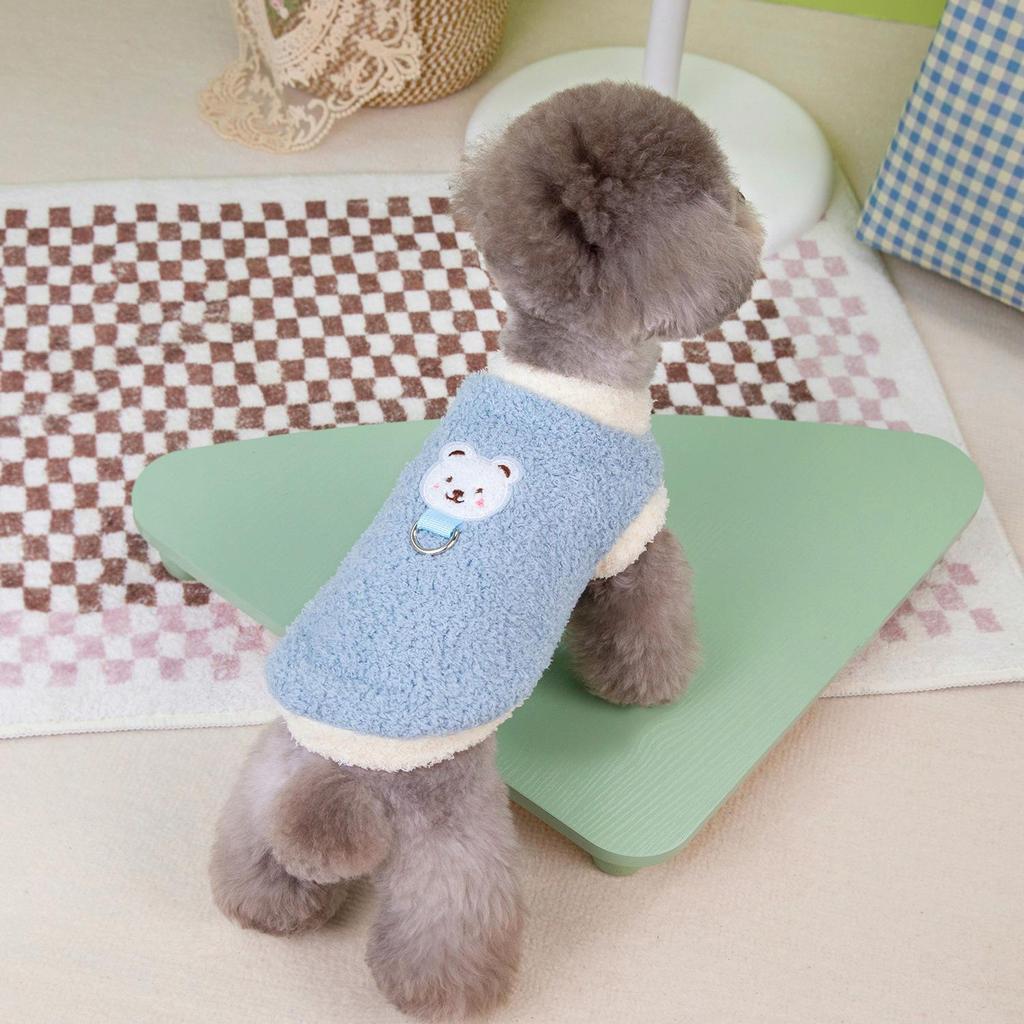 2024 Fleece Pet Clothes for Autumn/Winter: Cute and Warm Apparel for Small/Medium Dogs and Cats