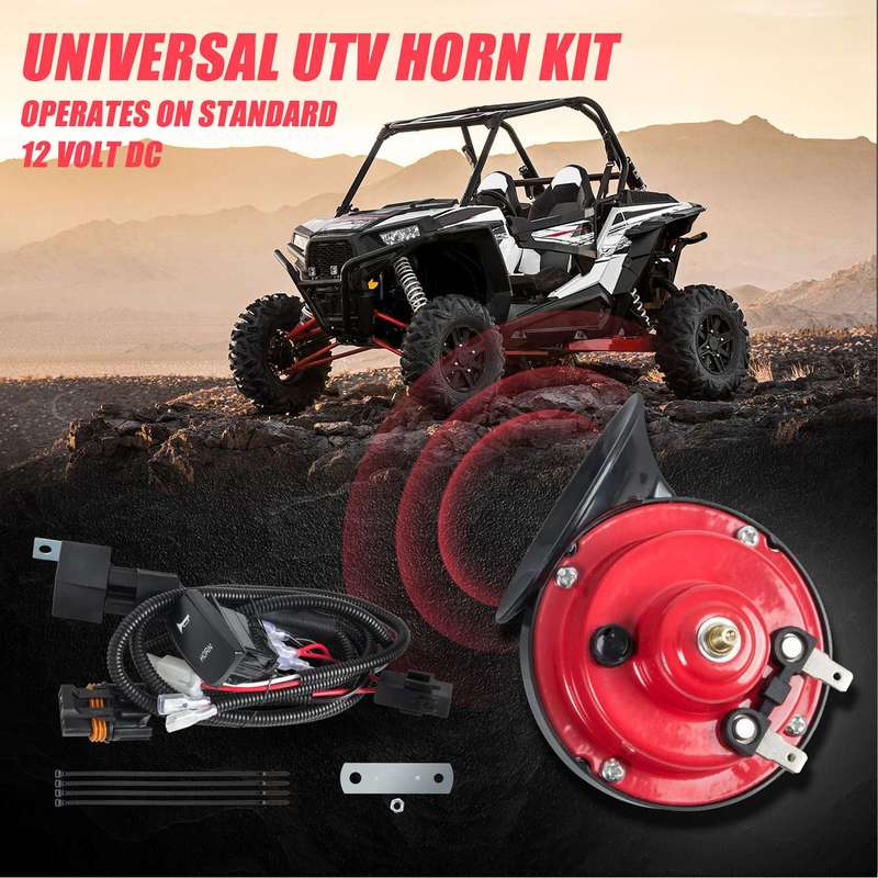 Ac29-UTV ATV Universal 12V Horn Kit W/ Rocker Switch For Polaris RZR 800 XP Ranger Can-Am Maverick X3 Arctic Cat For CF Moto