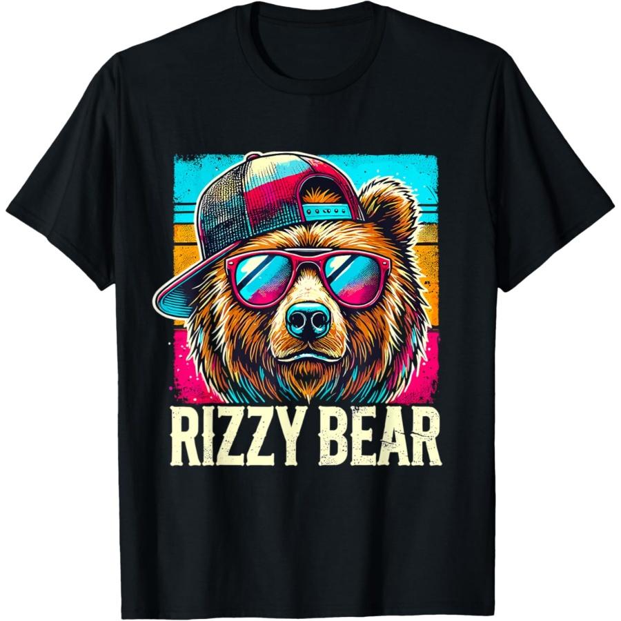 Rizzly Bear Grizzly Bear with Sunglasses T-Shirt(1) XXXXXL чёрный