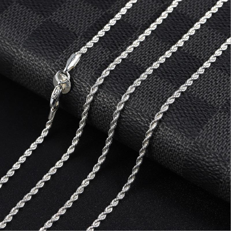 Charm 2mm 16-30inches   Copper Rope Chain Necklace For Woman Fashion Party Wedding Accessories Jewelry Gifts