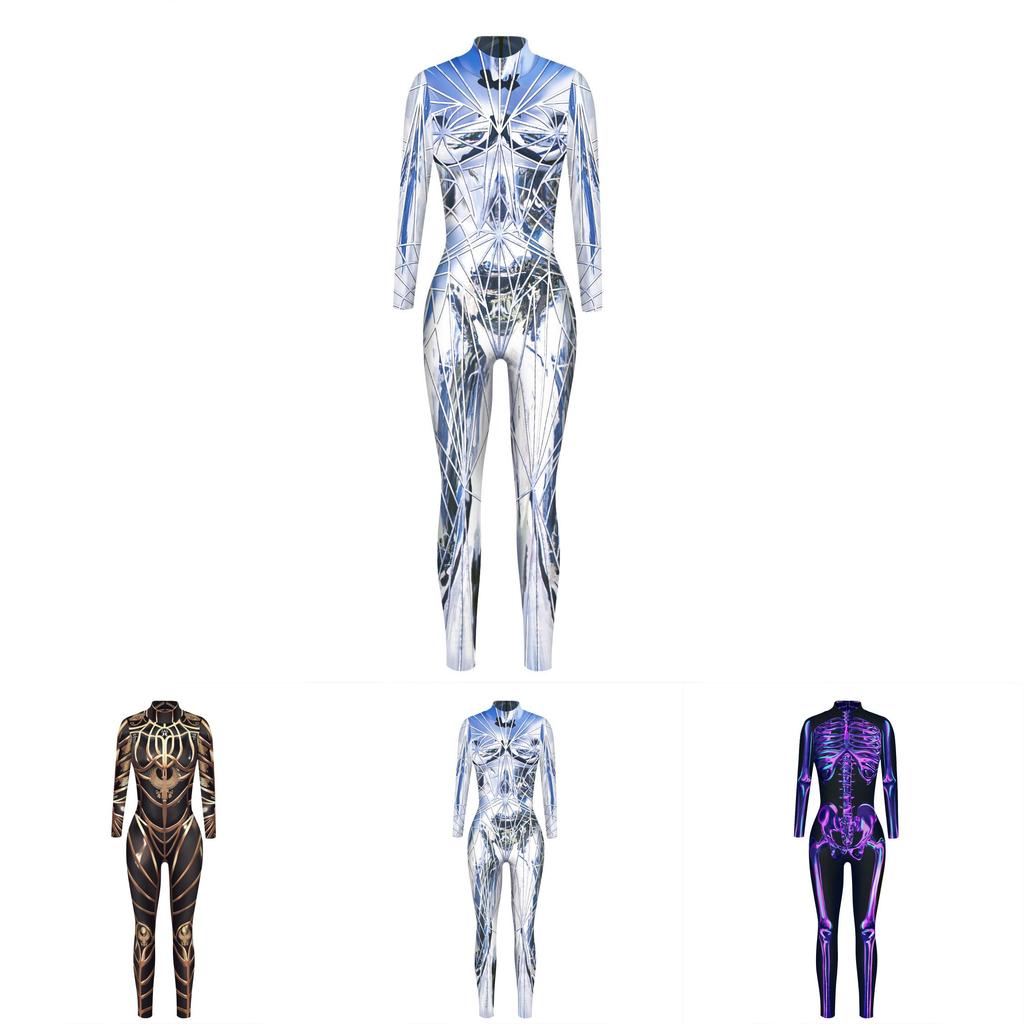 Růžový lebkový body z polyesterové látky pro cosplay party a tématické akce