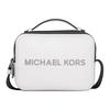 Cooper Logo Logo Zipper Closure, Cow Leather and Artificial Leather, One-shoulder Crossbody Handbag, Men's Model, Bright White