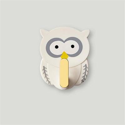 2/3PCS Owl Hook Plastic Small Household Storage Hangers Cartoon Owl Moisture-proof Hanging Hooks Key Holder Waterproof
