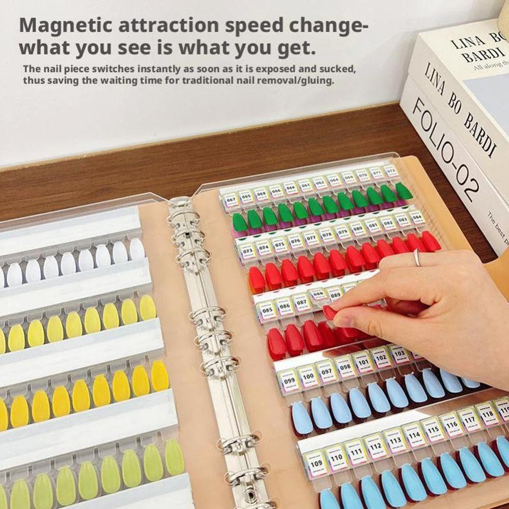 Magnetic Nail Sample Display Book No Pattern Nail Art Display Booklet  Nail Art