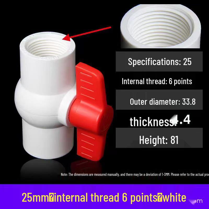 PVC Ball Valve Switch for Water Pipes (Sizes: 20-110mm)