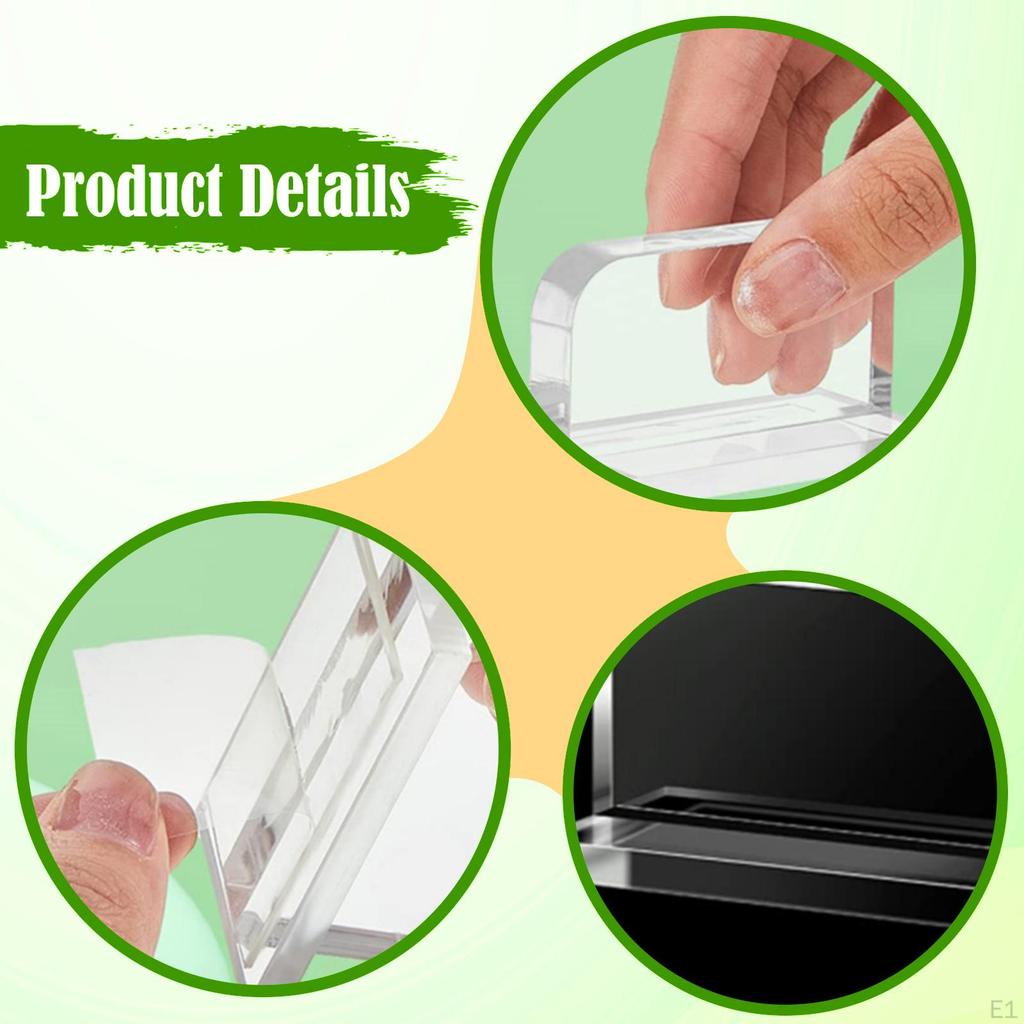 6Pcs Acrylic Aquarium Lid Handles Transparent Lightweight for Lift and Slide Type