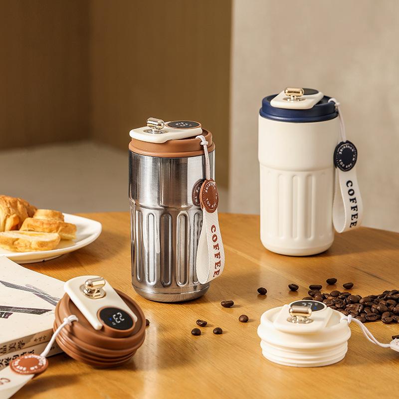 Intelligent 316 Stainless Steel Coffee Cup Temperature Display Insulated Cup Winter Office Hot Water Cup Gift 460ML Travel