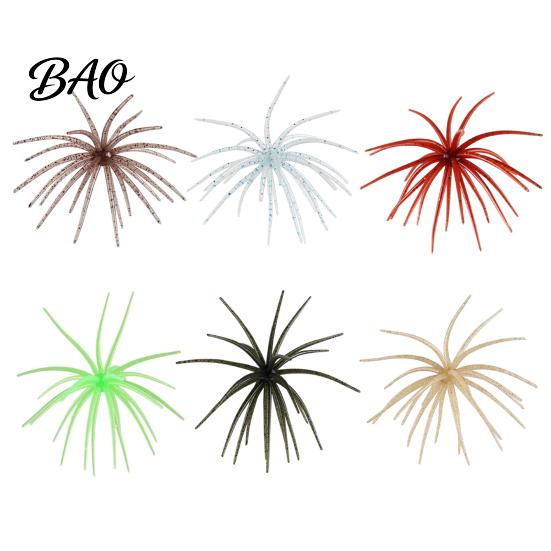 Realistic Bionic Fishing Tackle Floating Sea Urchin Soft Lures, Highly Elastic TPE Baits, Versatile Glue Baits for Rivers Flexible Tentacles