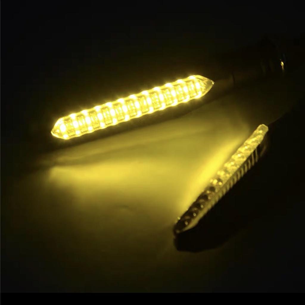 2Pcs Motorcycle 12 LED Turn Signal Light Indicator Blinker Lamp Amber