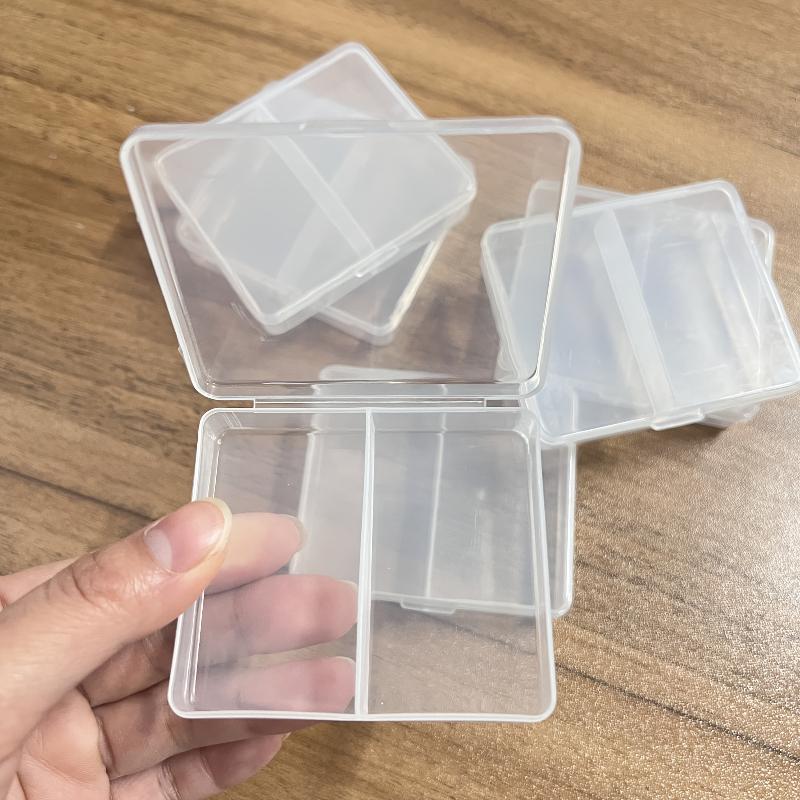 6pcs Jewelry Boxes Multipurpose Double Case Ring Earring Organizer Rectangular Tabletop Storage Box Small Accessories and Parts