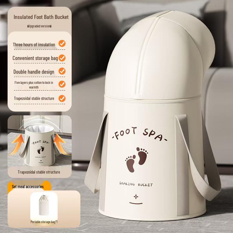 Folding Insulated Foot Bath Bucket for Adults and Dorms