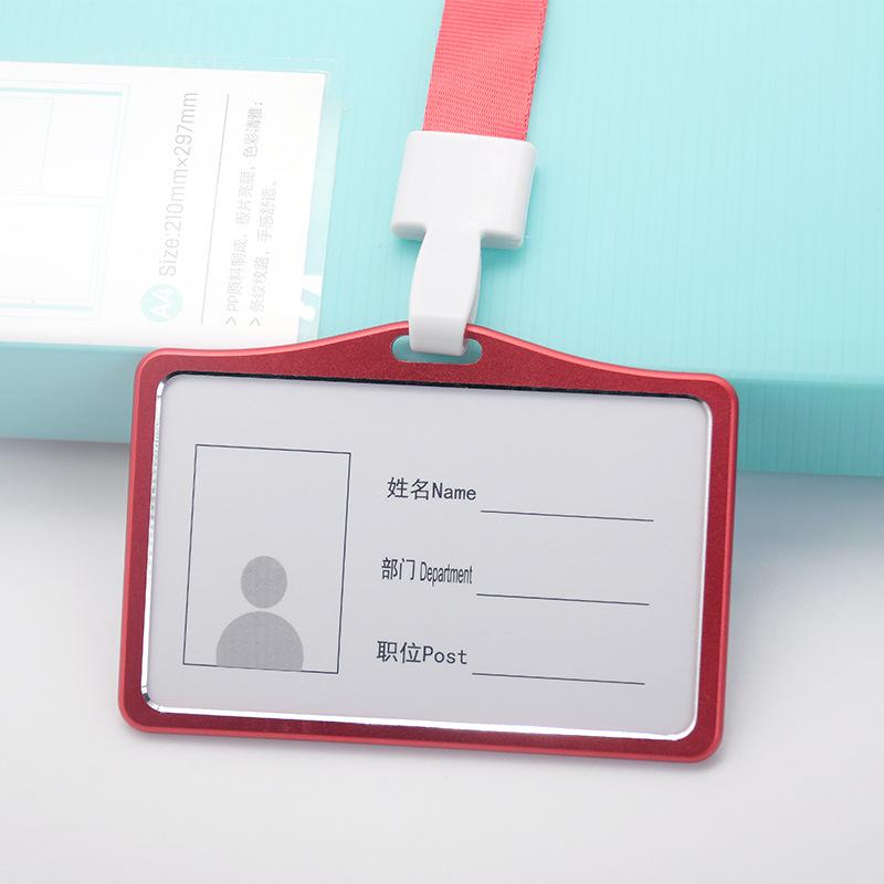 Șnur cu Cataramă Integrată Suport pentru Insigne Card de Identitate Insignă Asistentă Șnur Clip din Aliaj de Aluminiu