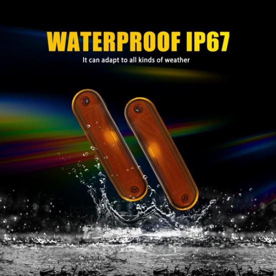 2X Amber Front Park Bumper Side Marker Light Fit 1990-2005 Mazda MX-5 Miata EK