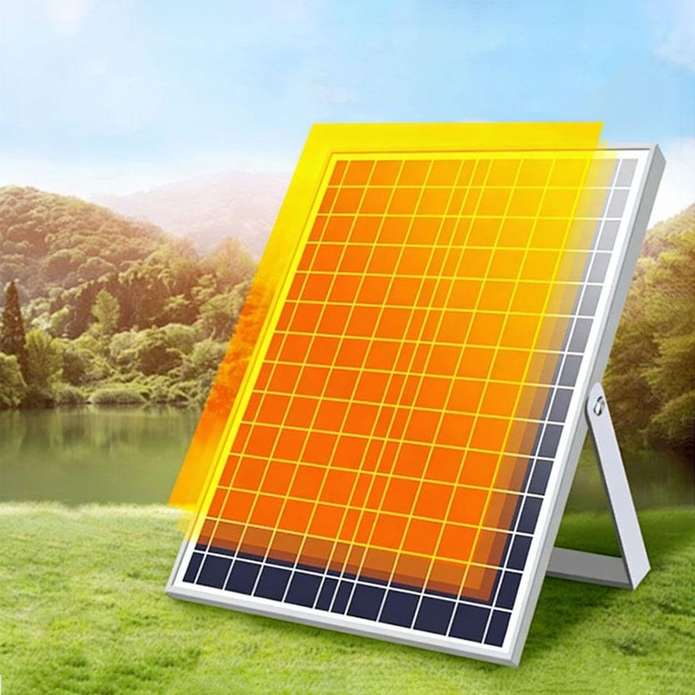12 Inch Solar Fan Portable Energy Saving Oscillating Fan LED Light Lighting Function Solar Powered Fan Table Use