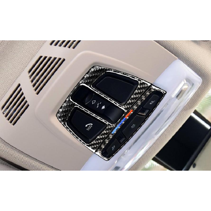 For BMW X5 X6 F15 2014-18 Real Carbon Fiber Front Reading Lamp Frame Cover Trim
