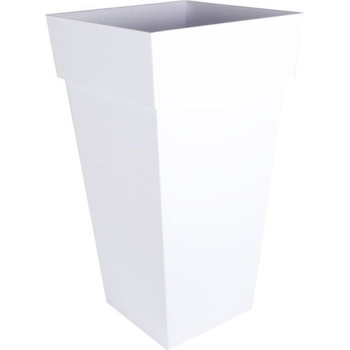 EDA XXL Square Flower Pot TOSCANE - 98 L - 43.3 X 43.3 X H 80 Cm - White