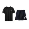 Li Ning Fashion Design Cool Comfortable Short Sleeve T-Shirt With Letter Print And Casual Sports Shorts Set Unisex Tops YTSU163-3+YKSV197-2