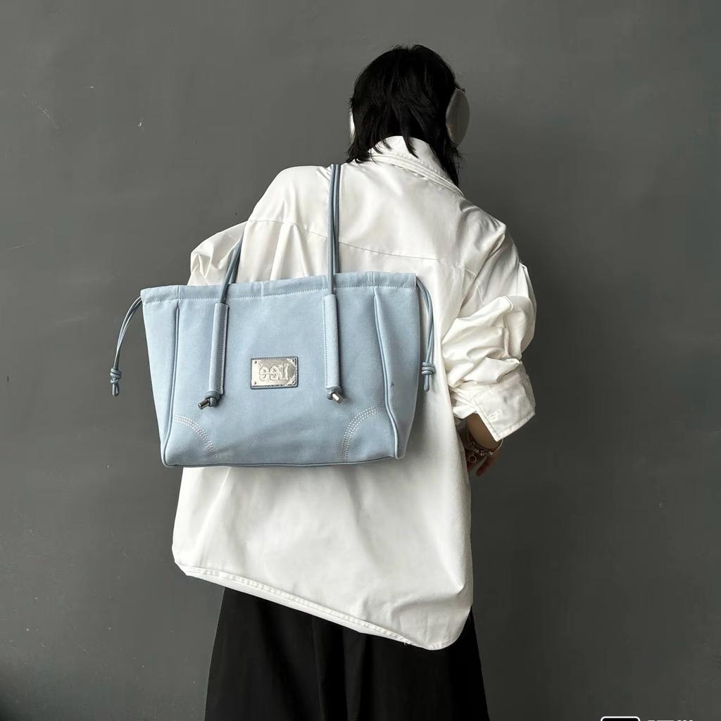 New Lee Fabric, PU Crossbody Bag, Shoulder Bag, Handbag Large Women's Light Blue LE250015L-502
