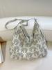 Ethnic Style Tote Bag With Stitching Details For Daily Use