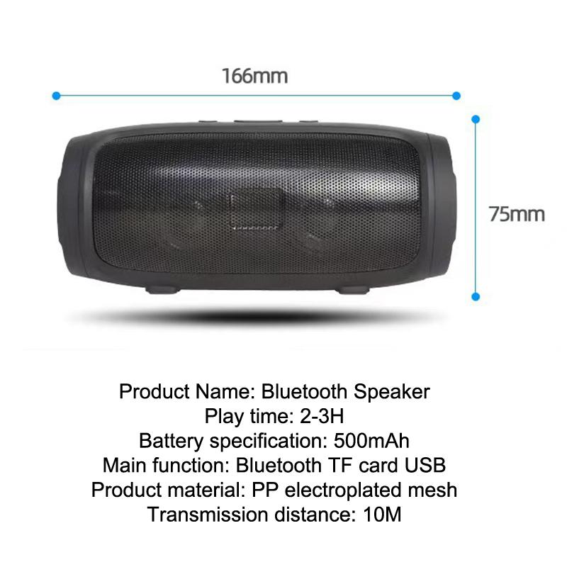 Højttaler Bluetooth Højttaler Stereo Udendørs Afspilning Fm Stemmeudsendelse Bærbar Subwoofer 50 Trådløs Højttaler