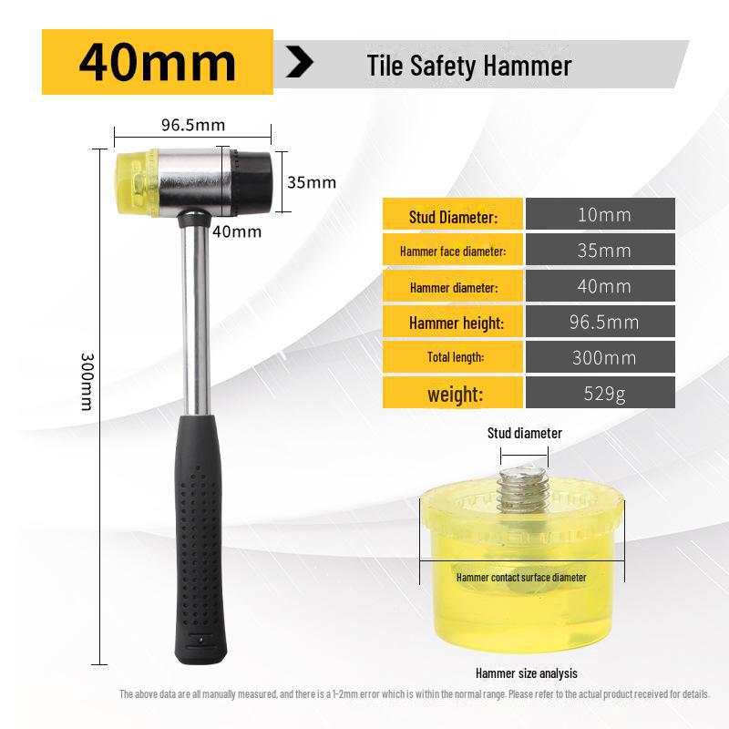 Multi-specification Detachable Double-Head Rubber Hammer for Home Use