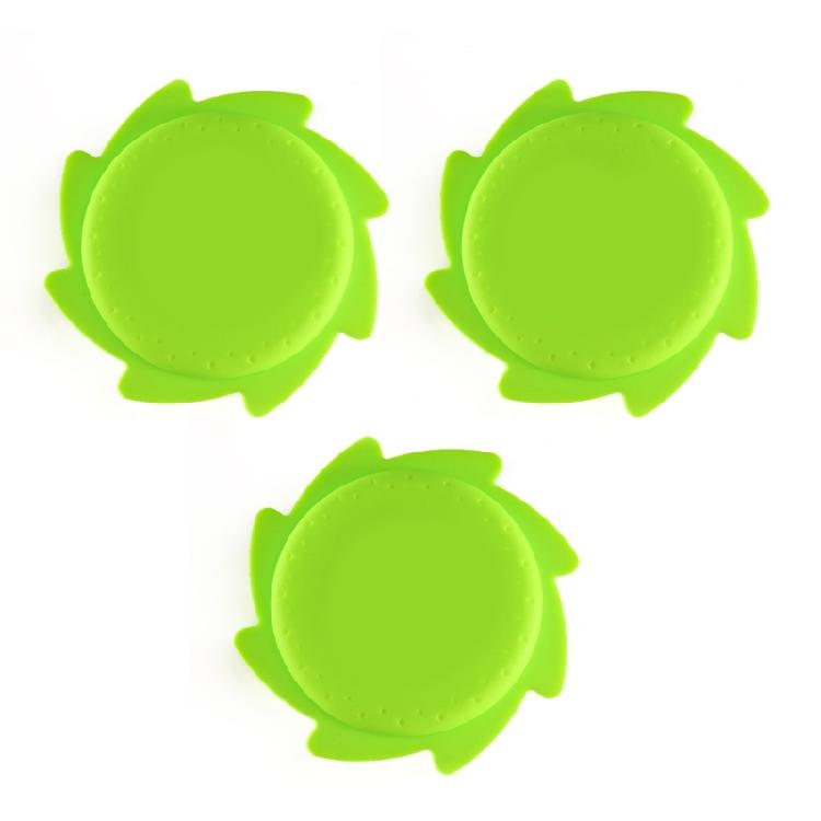 3Pieces Colorful Splashing Enhancing Flying Disc Flexible Silicone Design for Poolsides Play and Family Outdoor Recreations зелёный