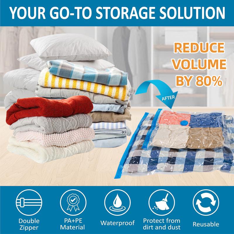 Large Capacity Vacuum Storage Bags for Clothes and Quilts - Dustproof & Moistureproof