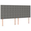 Tête de lit - Maison Exclusive - Gris foncé - 160x5x118/128 cm - Hauteur réglable