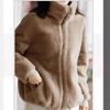 Winter Fat Sister Large Size Loose Double-sided Fleece Sweater High Neck Warm Cardigan Fleece Thickened Coat