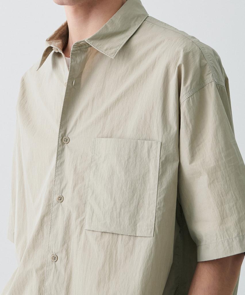 Musinsa Standard [City Leisure] Cn Oversized Short Sleeve Shirt [Grayish Beige]