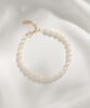 Mcel 14K Bianca Freshwater Pearl Drop Chain Bracelet