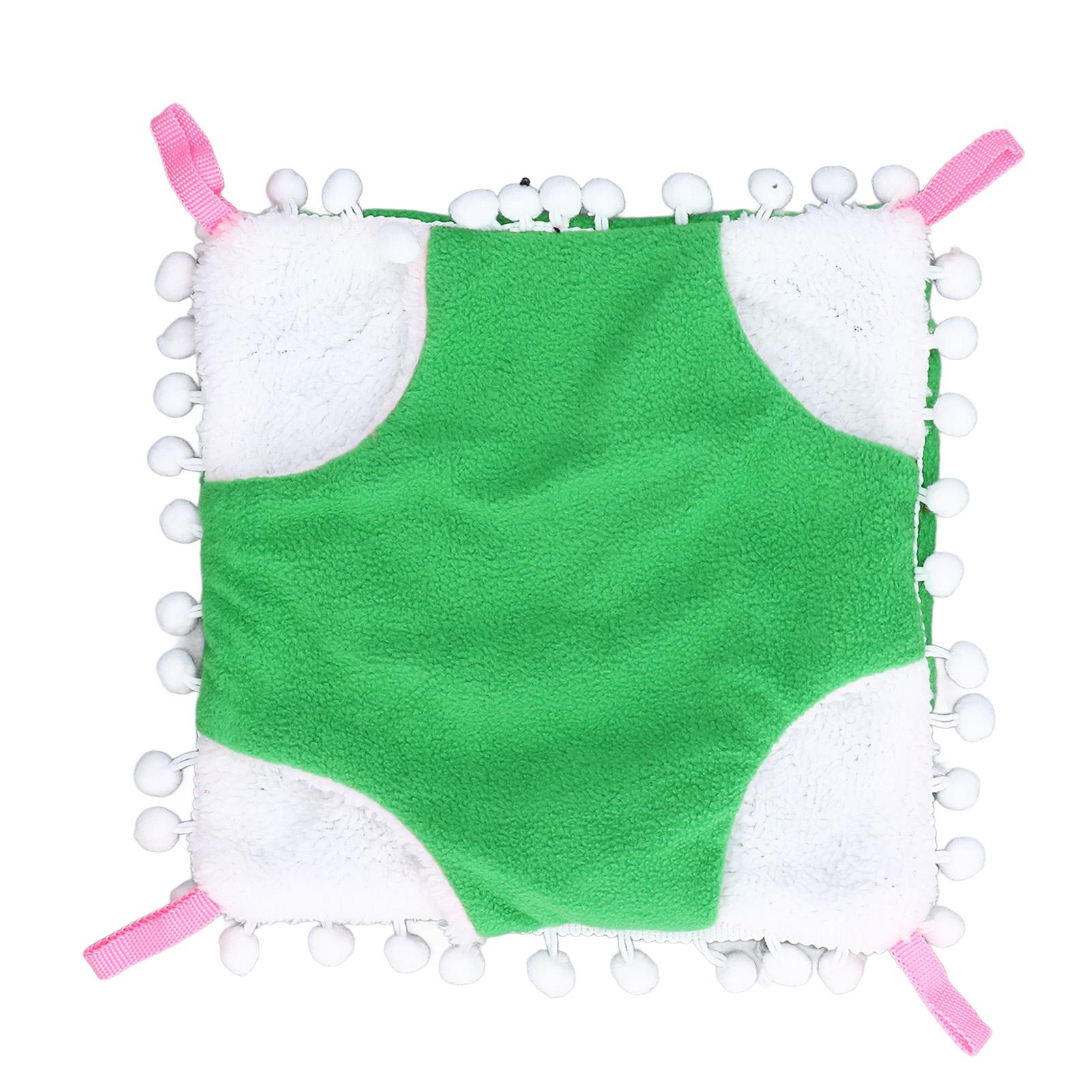 

Small Pet Cage Hammock Parrot Warm Hanging Hammock Bird Nest Hut Bed for Hamsters Sugar Gliders Golden HamsterL Green зелений