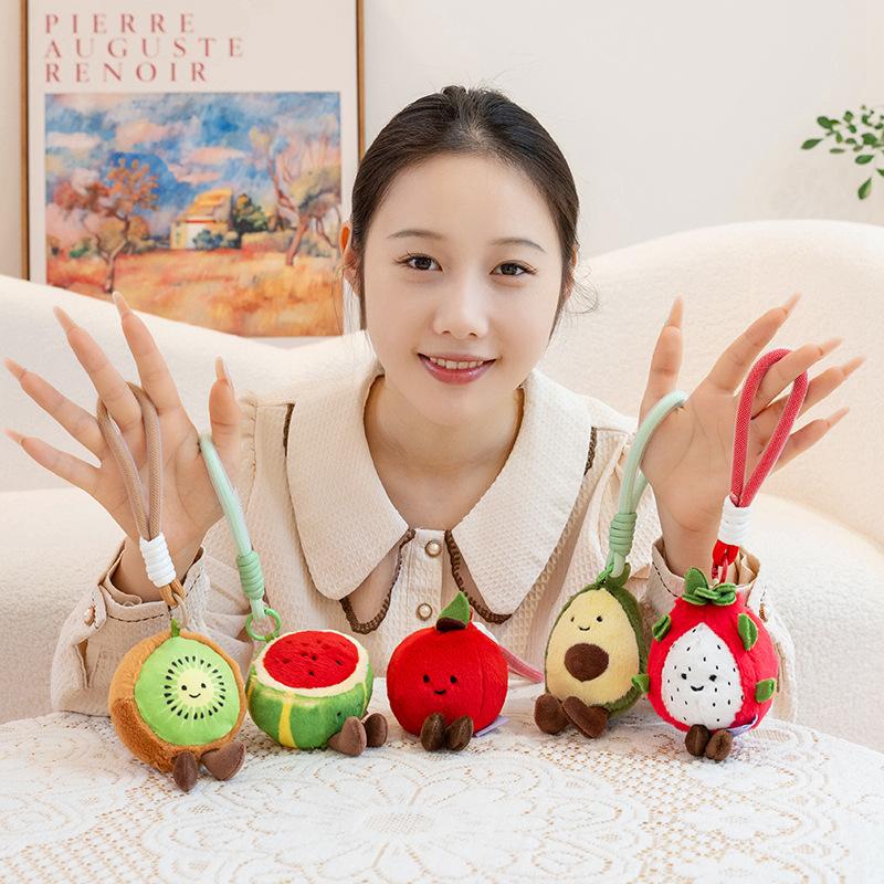 Portachiavi Peluche Varie Frutta Bambole Frutta Carine Mirtillo Pitaya Anguria Mangostano Kawaii Decorazione Borsa Regalo Per Ragazza