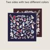 New Hand Rolled Twill Silk Scarf Women Fashion Double Side Printed Square Scarves Wraps Echarpes Foulards Femme Hijab 53CM
