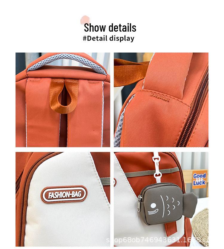 Unisex Trendy Color Block Large Capacity Scratch-Resistant Versatile Student Backpack