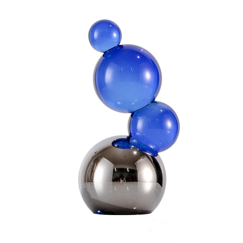 Geometric Colored Glass Spheres Spliced Crystal Ball Crystal Bubble Decorative Figurines Home Decoration Accessories